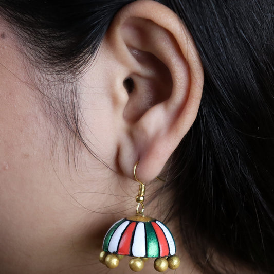Rang-Biranga Terracotta Jhumka