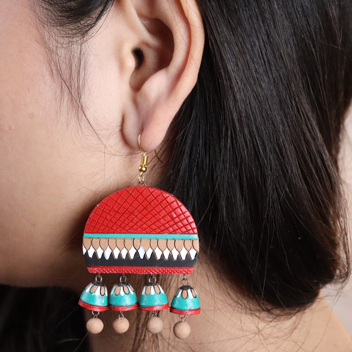 Queen's Choice Terracotta Jhumka