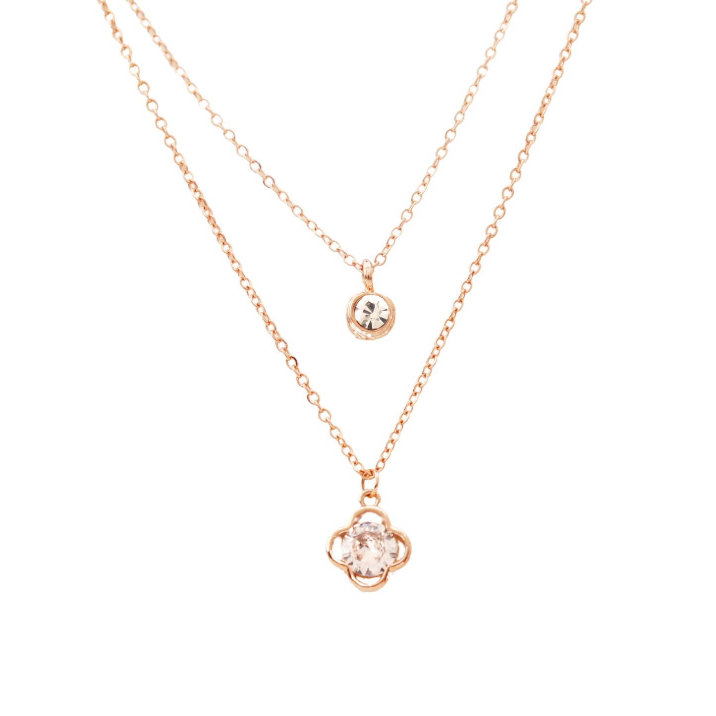 Lucky Clover Double Layer Necklace