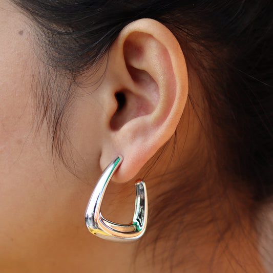 Silver elegance Hoops