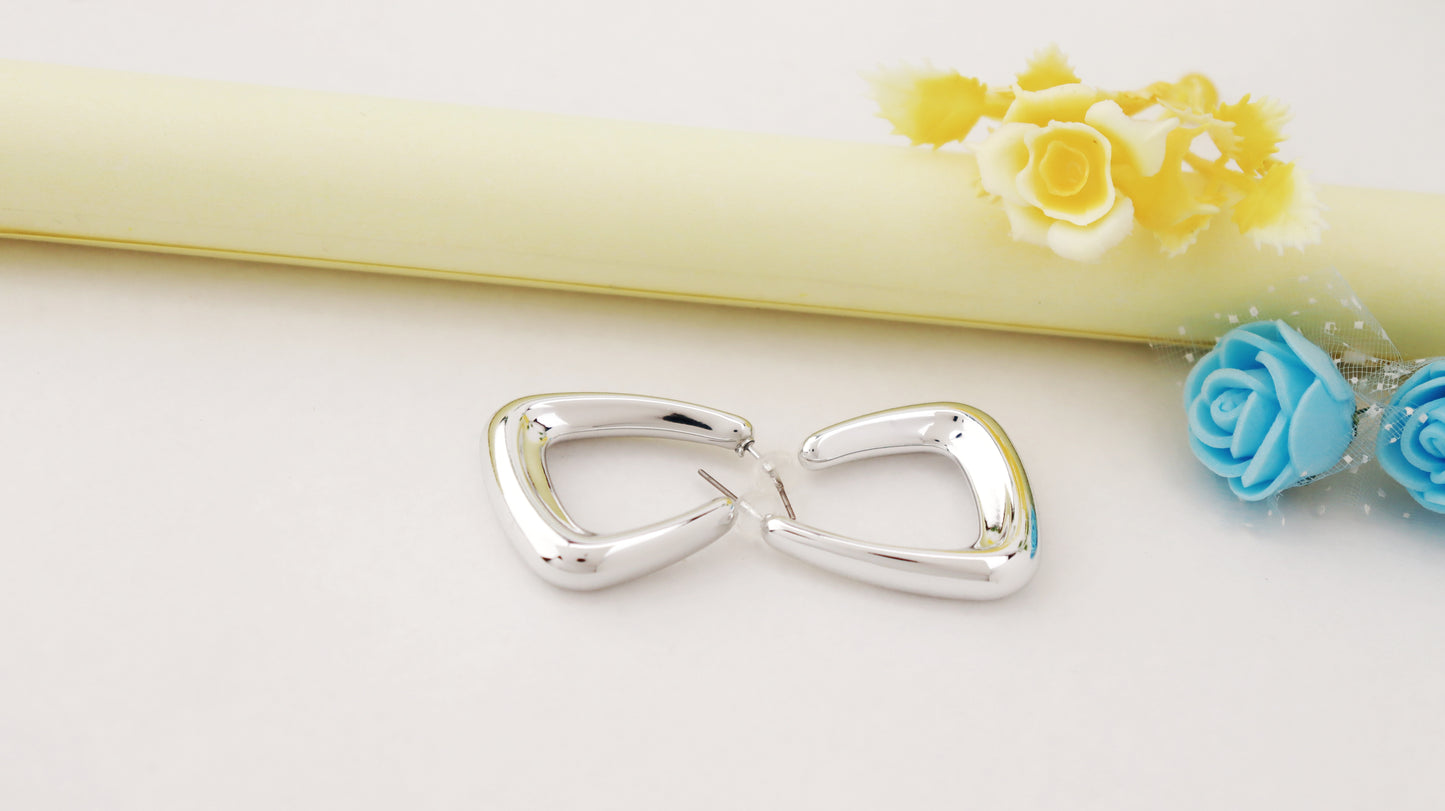 Silver elegance Hoops