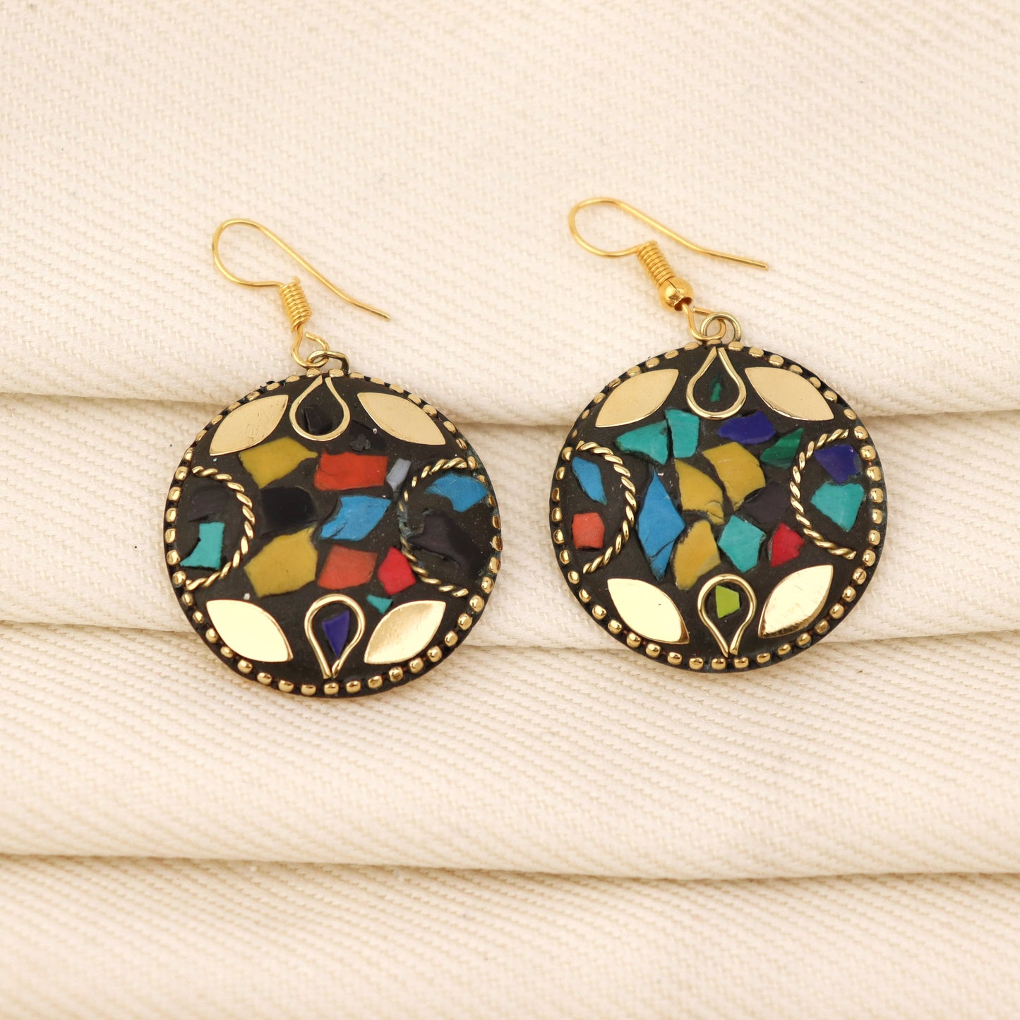 Rainbow Splendor Lac Earrings