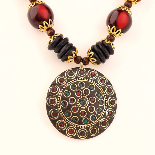 Rani Ka Dum Lac Earring and Pendant Set