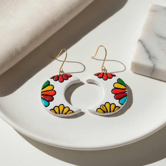 Moon Multicolor Earring