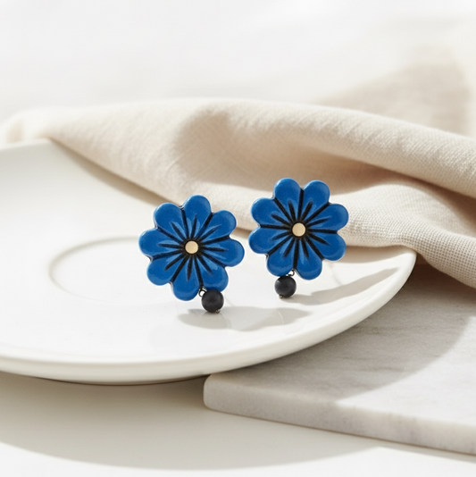 Flower Terracotta Studs